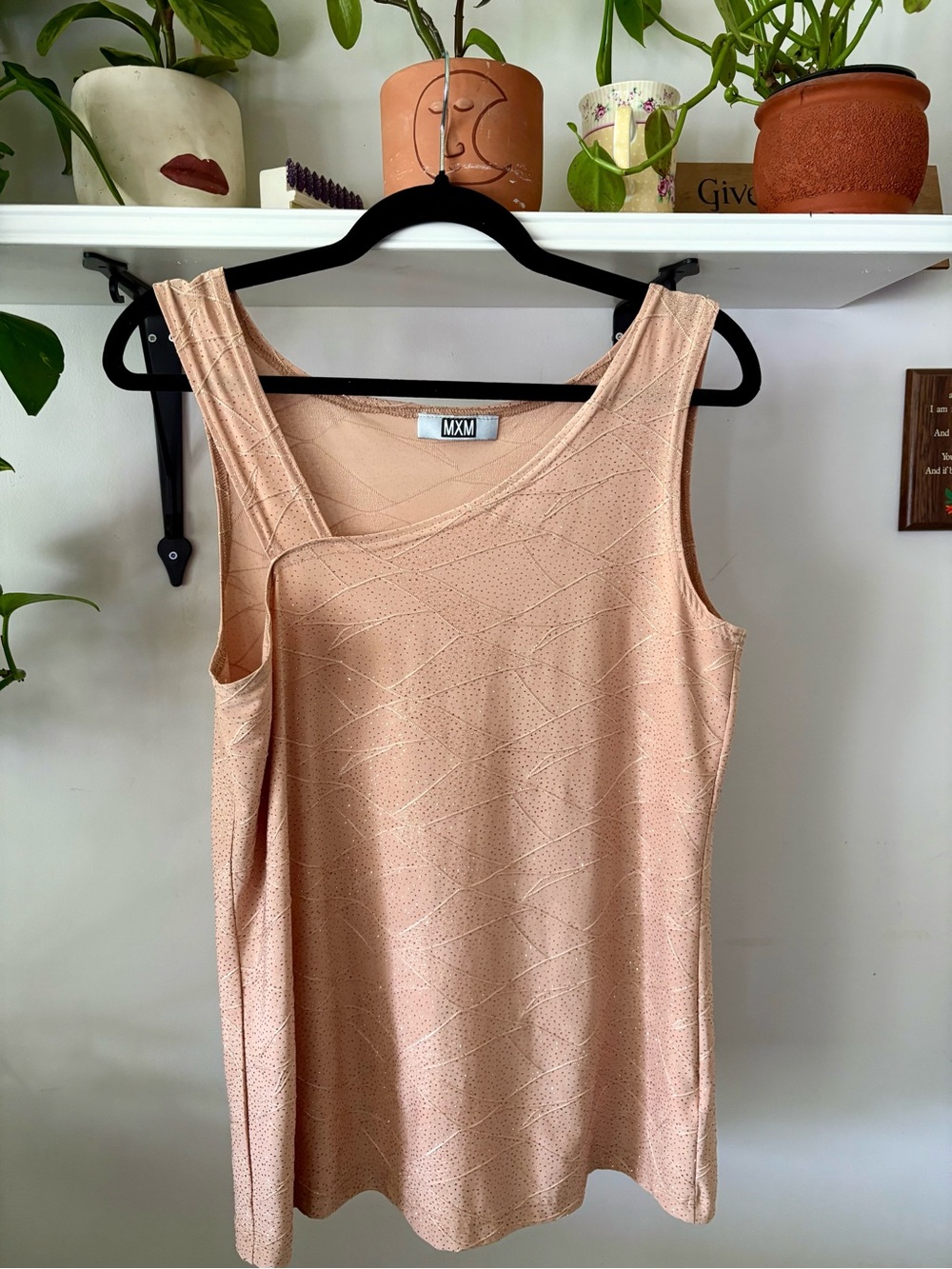 MXM Blush Peach Sleeveless Knit Tank